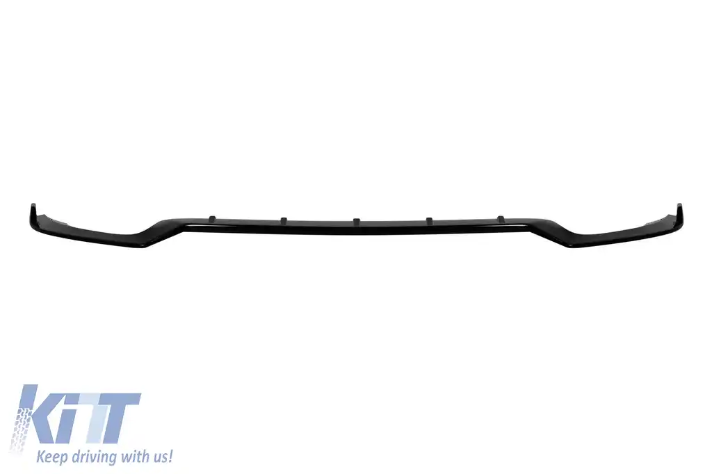 Spoiler B Design potrivit pentru bara de protecție frontală A Design potrivită pentru Mercedes E-Class W213, S213 2016-2020, negru lucios-image-6139604