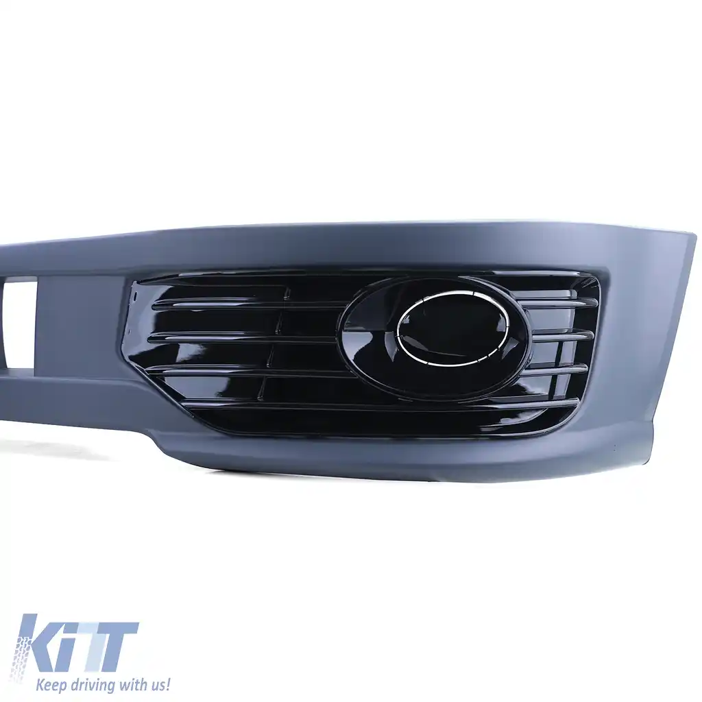 Spoiler bumper Sportline + grilaj pentru lumini de ceață lucios, potrivit pentru VW T5.2 09-15-image-6209609