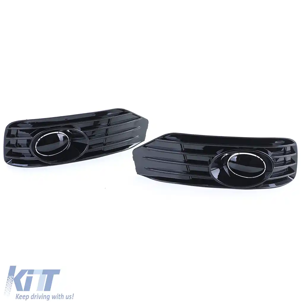 Spoiler bumper Sportline + grilaj pentru lumini de ceață lucios, potrivit pentru VW T5.2 09-15-image-6209611