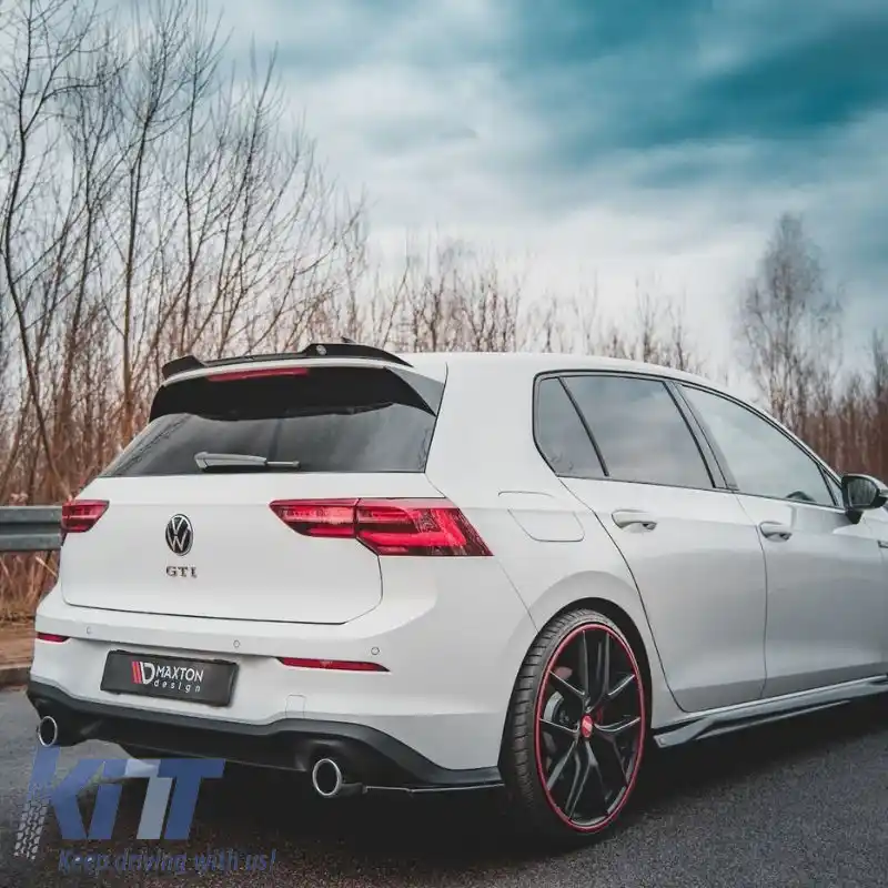 Spoiler de acoperiș adăugat potrivit pentru VW Golf VIII (8) 20+ GTI & R-Line Bumper Glossy Black V.2 Maxton Design din plastic ABS 1buc-image-6309948