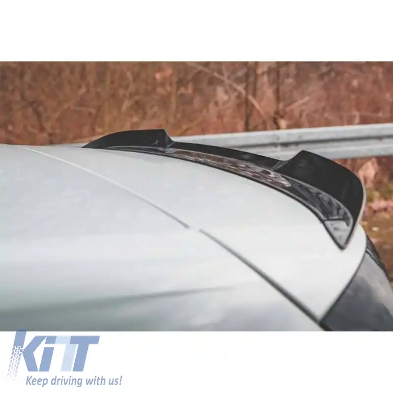 Spoiler de acoperiș adăugat potrivit pentru VW Golf VIII (8) 20+ GTI & R-Line Bumper Glossy Black V.2 din plastic ABS 1 buc.-image-6313670
