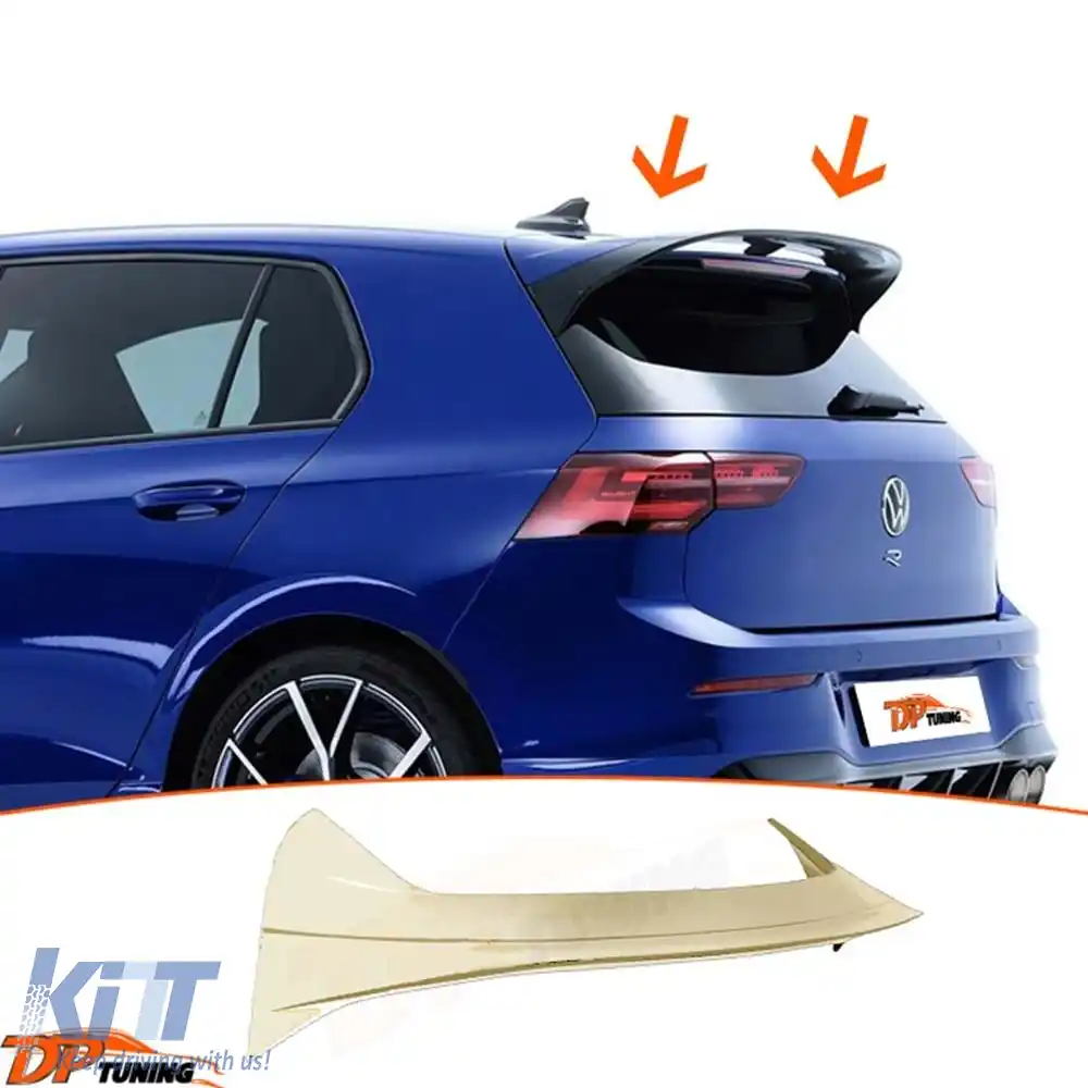 image-28-Spoiler de acoperiș Golf 8 R Style, suprafață brută, ABS / 2019 -