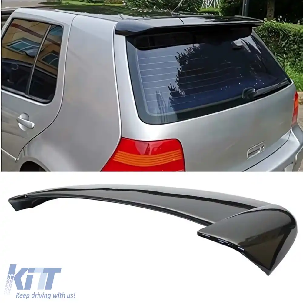 image-12-Spoiler de acoperiș potrivit pentru Golf 4 Sport Negru Pian ABS / 1997-2003