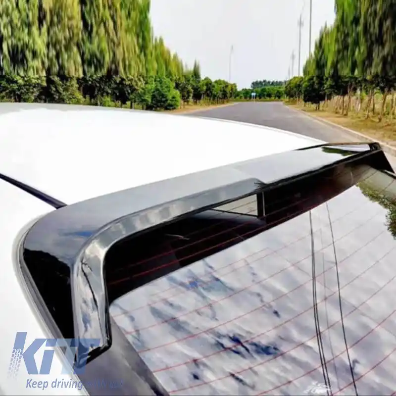 Spoiler de acoperiș potrivit pentru Toyota Corolla 2019+ E21 4D Sedan, lipspoiler negru lucios din plastic ABS-image-6315462