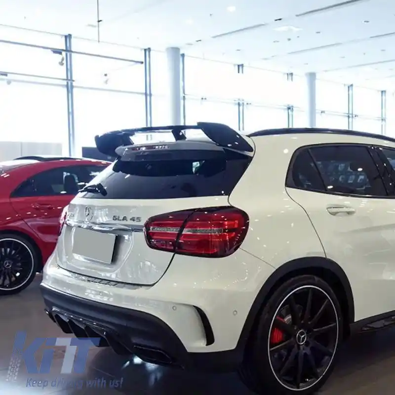 Spoiler de acoperiș potrivit pentru Mercedes-Benz GLA X156 14-19 A Design GLA45 Look Negru Lucios din Plastic ABS-image-6311340