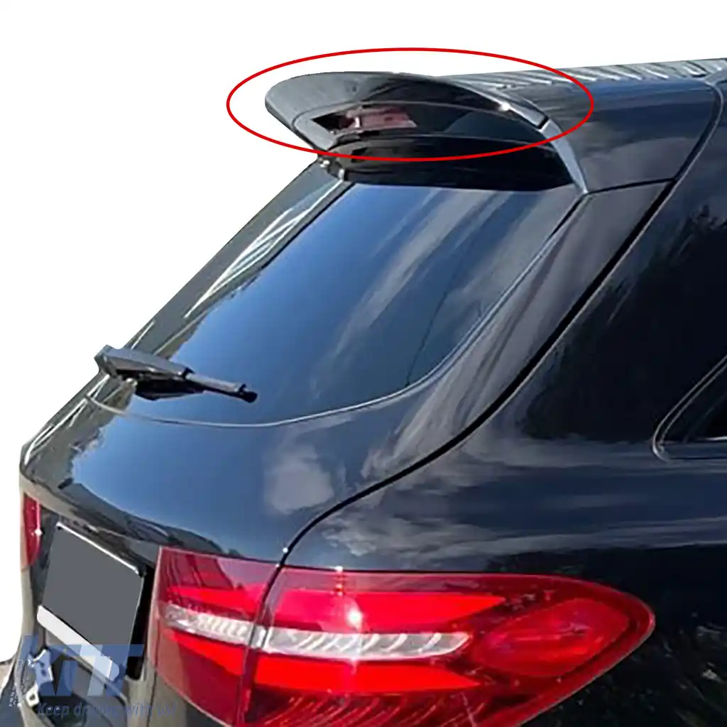Spoiler de acoperiș, spoiler posterior, buza lucioasă neagră, potrivit pentru Mercedes GLC X253 SUV 15-22-image-6198312