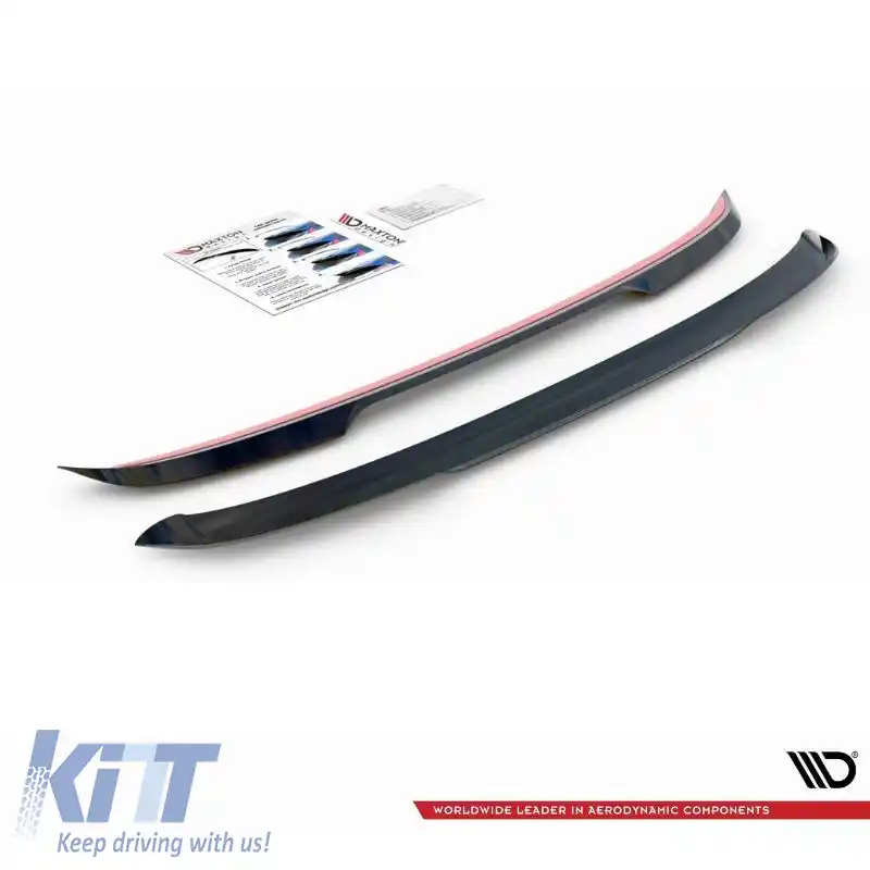 Spoiler de acoperiș suplimentar potrivit pentru VW Golf VIII (8) 20+ GTI & R-Line Bumper Glossy Black V.2 Maxton Design din plastic ABS 1 buc.-image-6310920