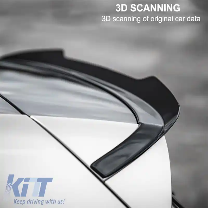 Spoiler de acoperiș suplimentar potrivit pentru VW Golf VIII (8) 20+ GTI / GTE / GTD / R-Line / R Negru lucios din plastic ABS 1buc-image-6320714