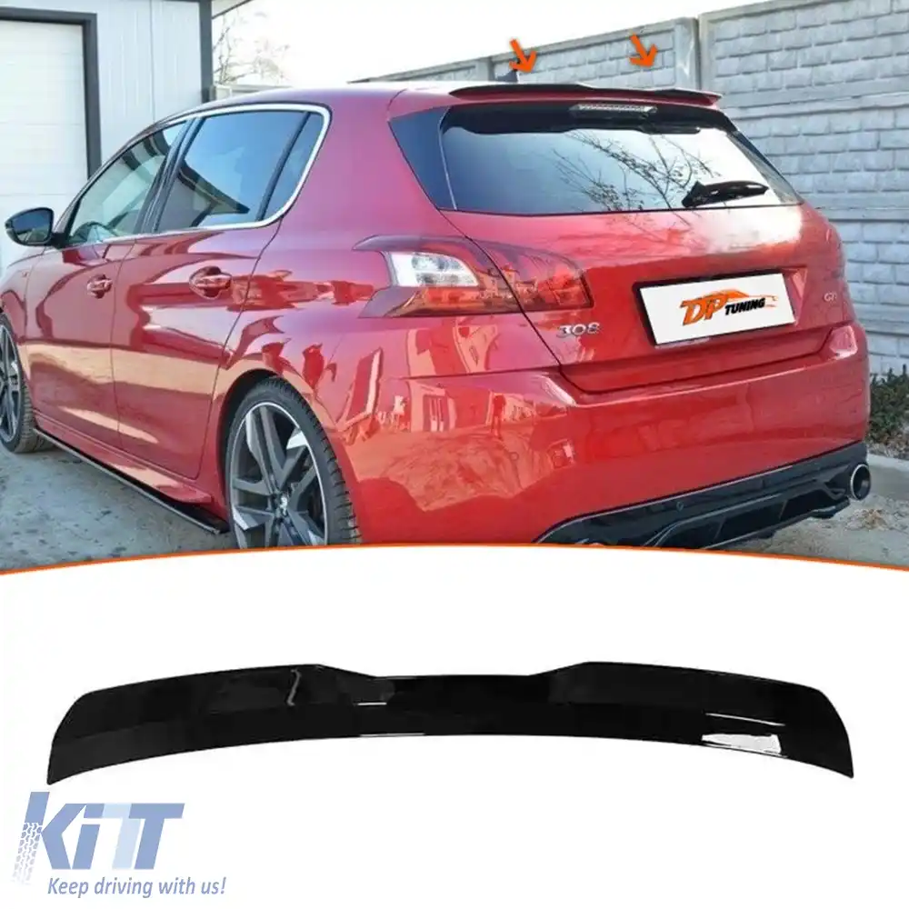 image-35-Spoiler de plafon Piano Negru ABS pentru 308 / 2013 - 2017