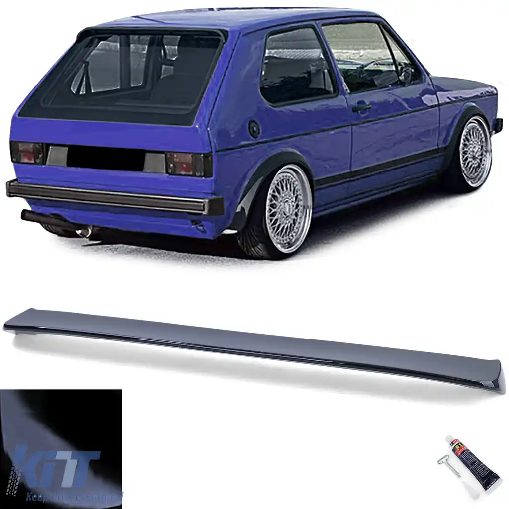 Spoiler de plafon spoiler spate GTI negru lucios potrivit pentru VW Golf 1 74-85