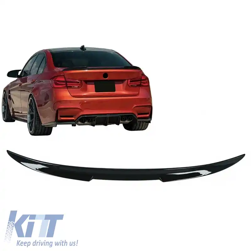 image-65-Spoiler de portbagaj potrivit pentru BMW 3 F30 11-19 Sedan M4 Look Lipspoiler Negru Lucios din Plastic ABS