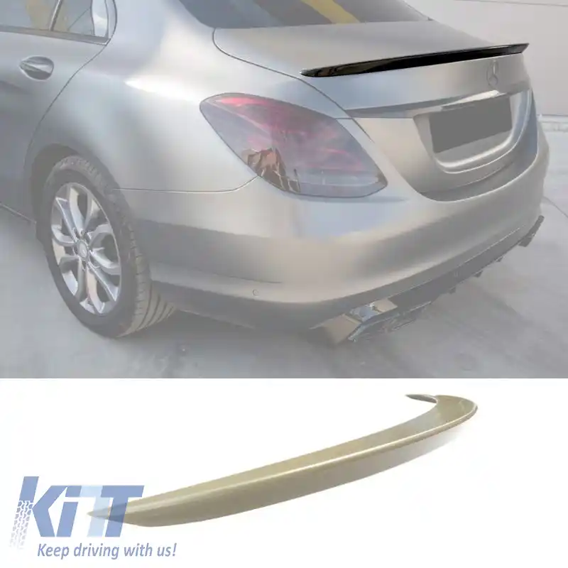 Spoiler de portbagaj potrivit pentru Mercedes-Benz C-Class W205 Sedan 13-20 A Design look Lipspoiler realizat din plastic ABS-image-6293499