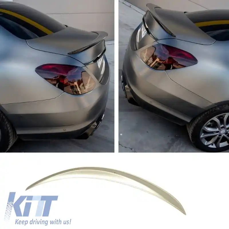 Spoiler de portbagaj potrivit pentru Mercedes-Benz C-Class W205 Sedan 13-20 A Design look Lipspoiler realizat din plastic ABS-image-6293500