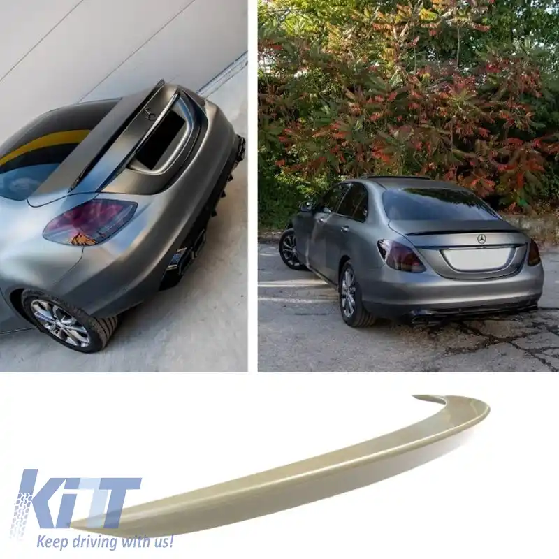 Spoiler de portbagaj potrivit pentru Mercedes-Benz C-Class W205 Sedan 13-20 A Design look Lipspoiler realizat din plastic ABS-image-6293501