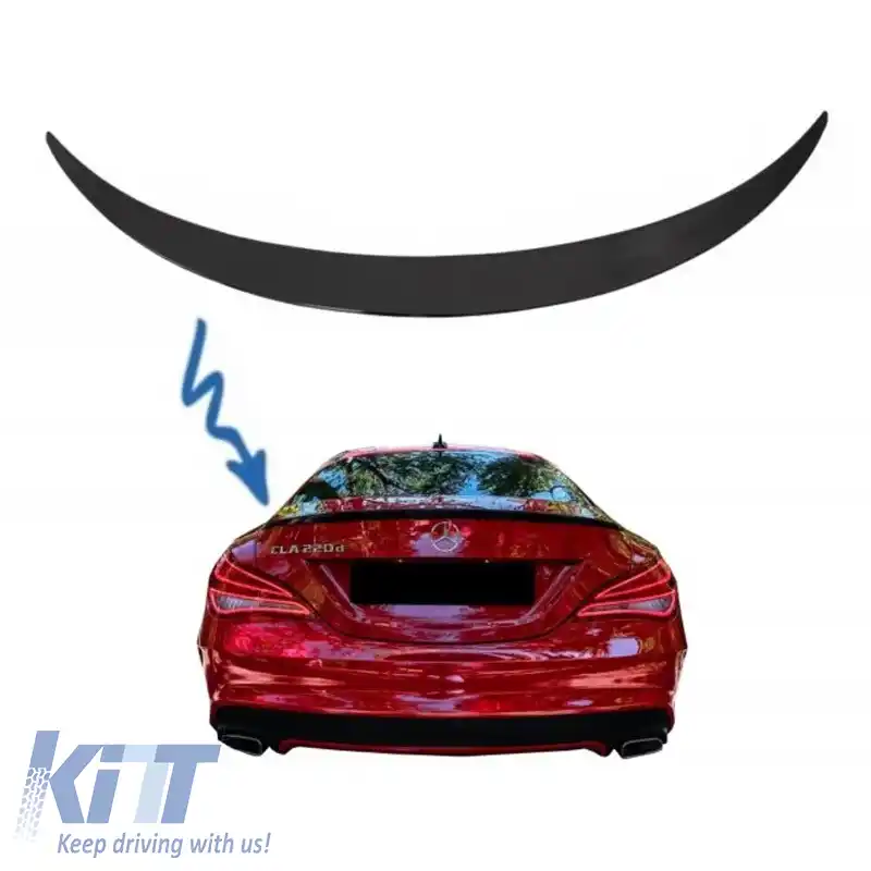 Spoiler de portbagaj potrivit pentru Mercedes-Benz CLA W117 13-19 Negru Lucios din Plastic ABS-image-6298858