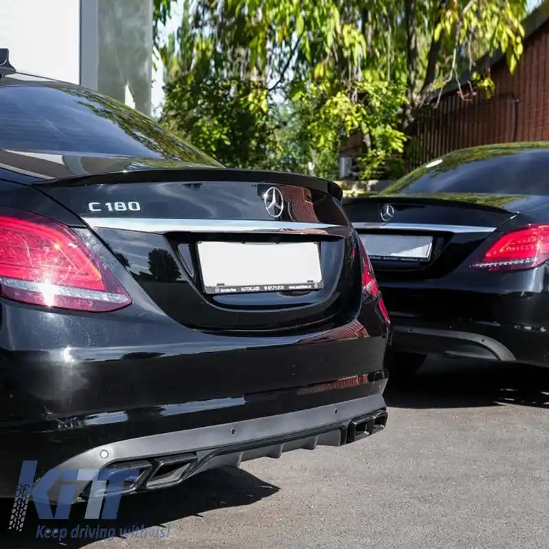 Spoiler de portbagaj potrivit pentru Mercedes-Benz C-Class W205 Sedan 14-21 A Design look Lipspoiler din plastic ABS-image-6307501