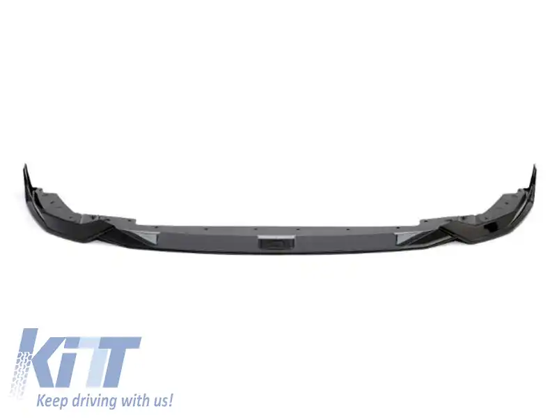 Spoiler de tuning potrivit pentru bara M frontală a BMW Seria 3 G20, G21 după 2019, lac negru, din 3 piese