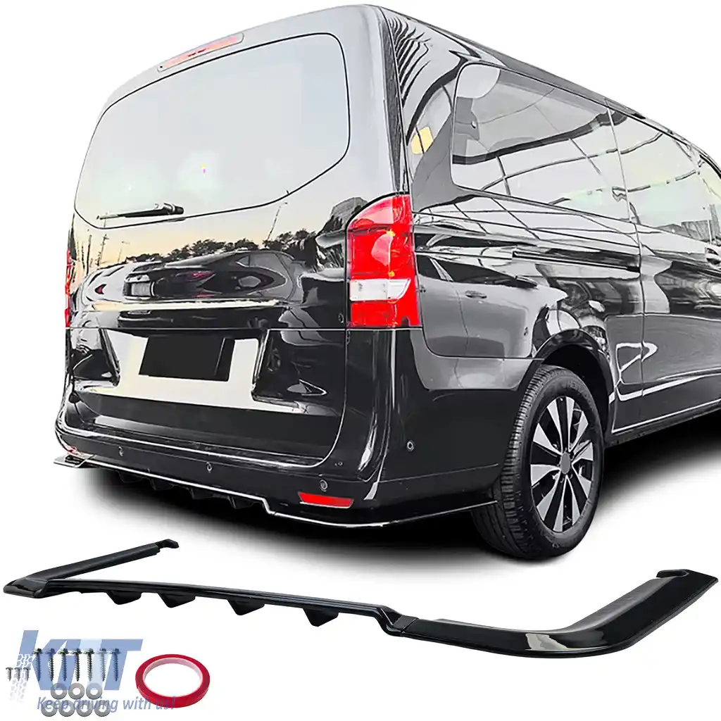 Spoiler Difuzor Spate Negru Lucios potrivit pentru Mercedes Vito W447 2014-2019