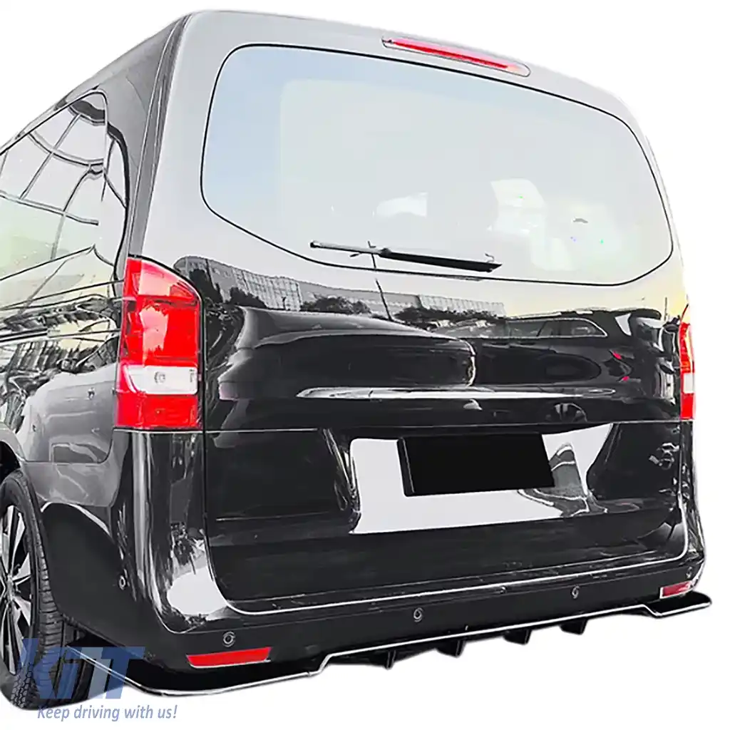Spoiler Difuzor Spate Negru Lucios potrivit pentru Mercedes Vito W447 2014-2019-image-6210953