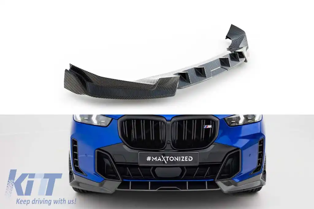 Spoiler din carbon Maxton Design potrivit pentru bara din față a BMW X5 G05 cu pachet M după 2023