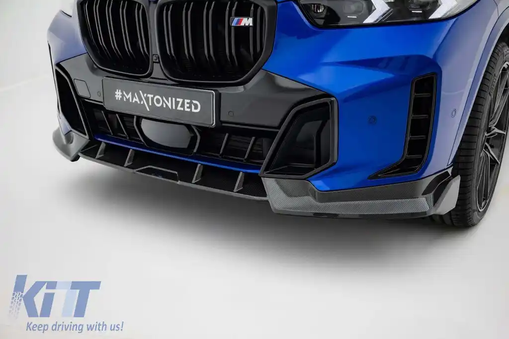 Spoiler din carbon Maxton Design potrivit pentru bara din față a BMW X5 G05 cu pachet M după 2023-image-6144561