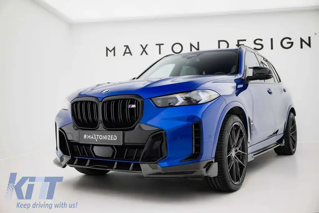 Spoiler din carbon Maxton Design potrivit pentru bara din față a BMW X5 G05 cu pachet M după 2023-image-6144565