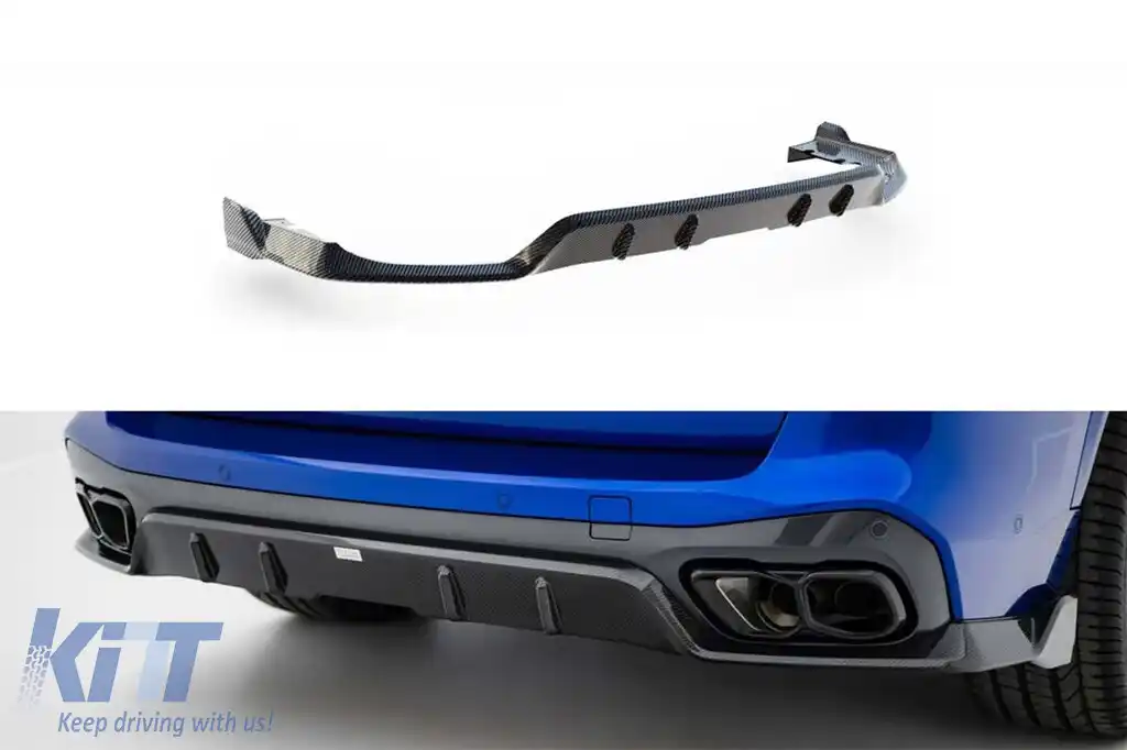 Spoiler din carbon Maxton Design potrivit pentru bara spate a BMW X5 G05 cu pachet M 2018-2023, după 2023