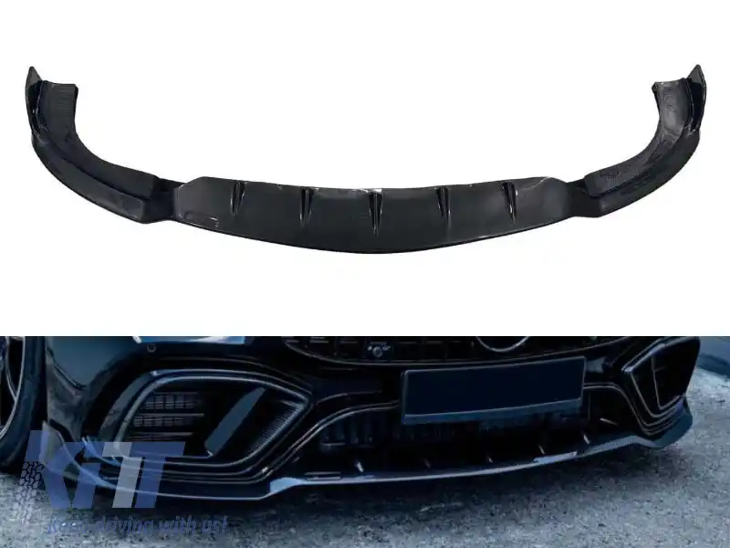 Spoiler din carbon potrivit pentru bara de protecție frontală GT63 a Mercedes A Design GT 4 Door Coupe X290 după 2019