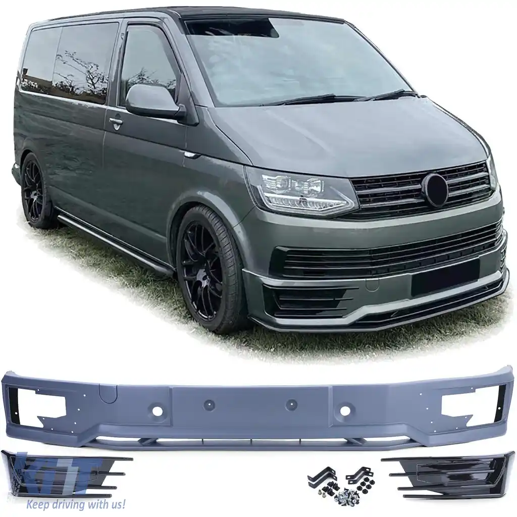 Spoiler frontal bara aspect Sportline potrivit pentru VW T6 Bus Transporter 15-19