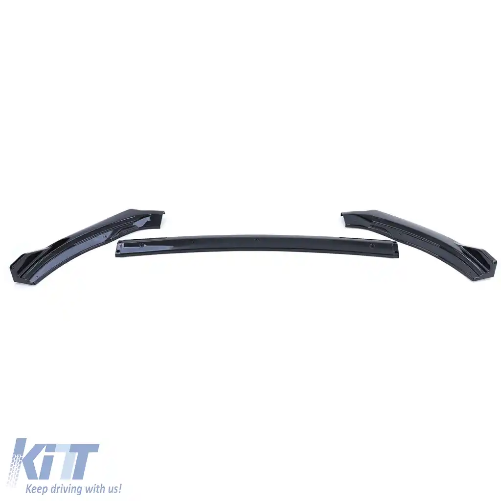 Spoiler frontal cup lip sport look lucios negru pentru VW Polo VI 2G AW din 17-image-6278349