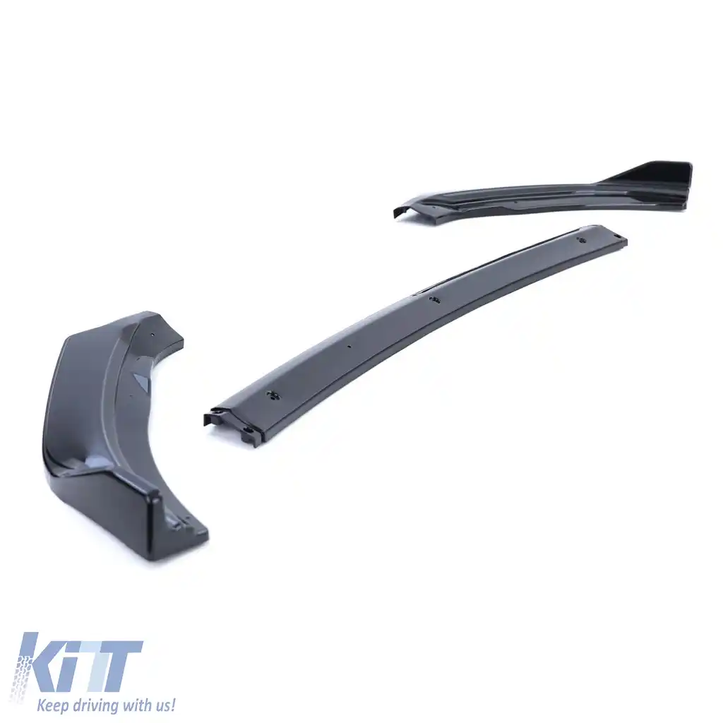 Spoiler frontal cup lip sport look lucios negru pentru VW Polo VI 2G AW din 17-image-6278350