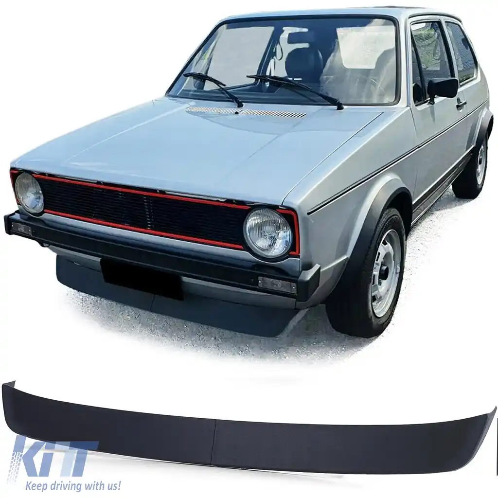 Spoiler frontal GTI lip lat potrivit pentru VW Golf 1 74-83 + Cabrio Jetta Caddy 1