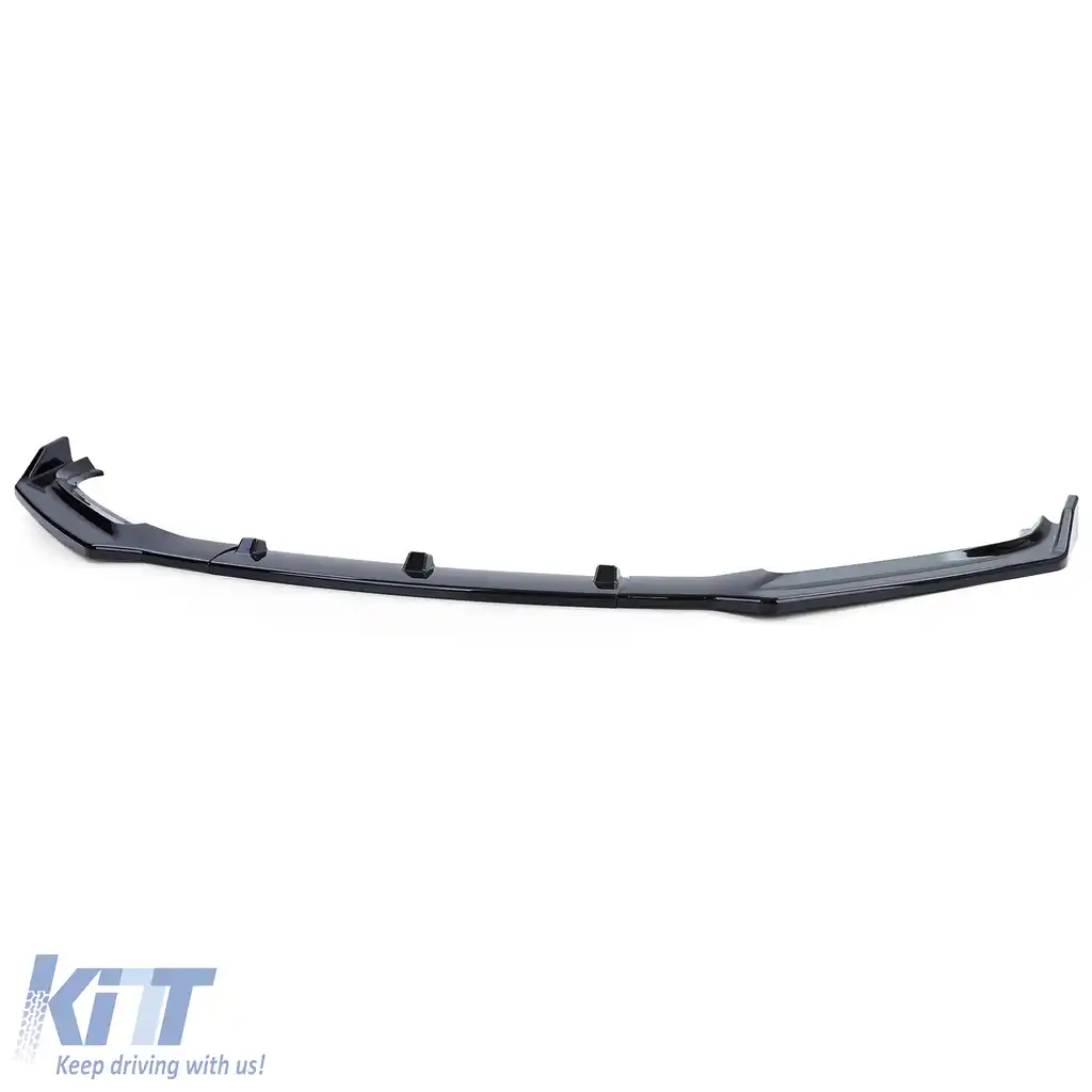 Spoiler frontal lip bumper negru lucios cu ABE, potrivit pentru Audi A4 B9 8W 15-19-image-6197218