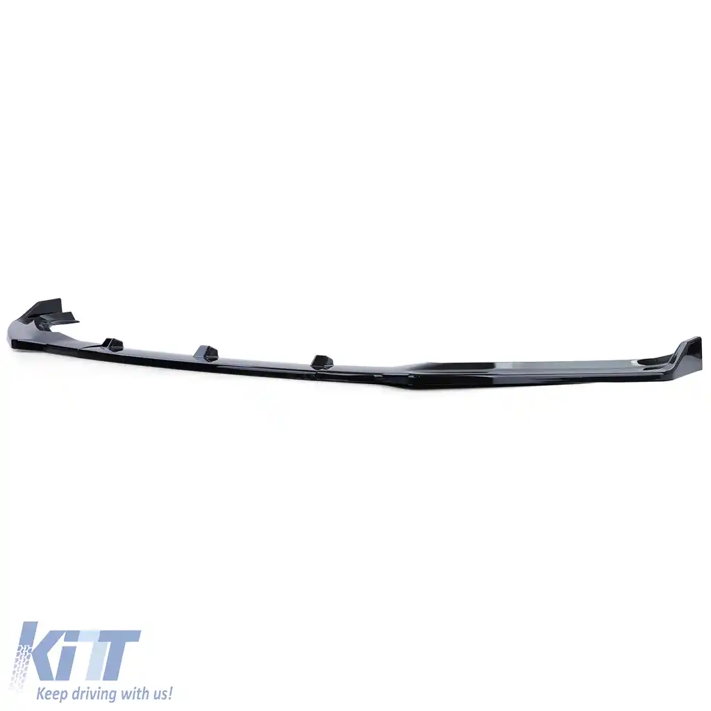 Spoiler frontal lip bumper negru lucios cu ABE, potrivit pentru Audi A4 B9 8W 15-19-image-6197219