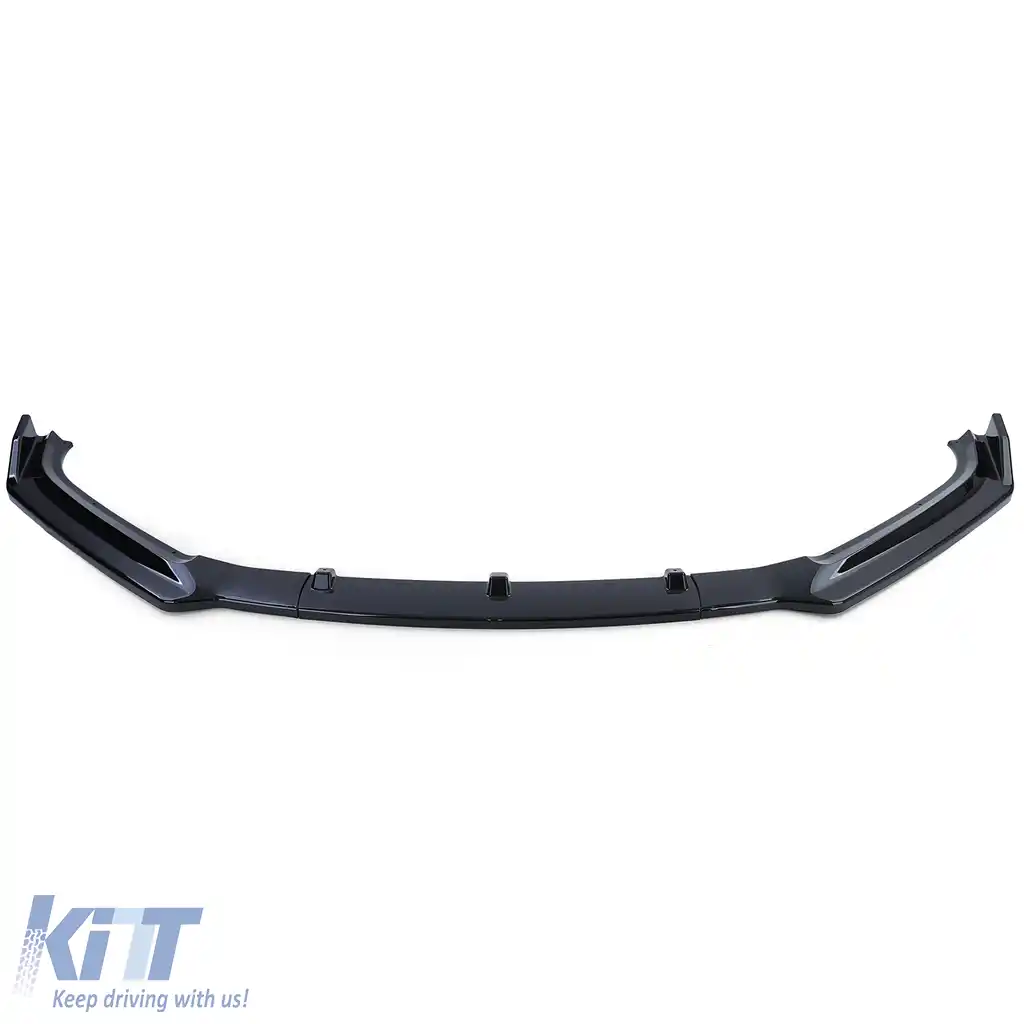 Spoiler frontal lip bumper negru lucios cu ABE, potrivit pentru Audi A4 B9 8W 15-19-image-6197221