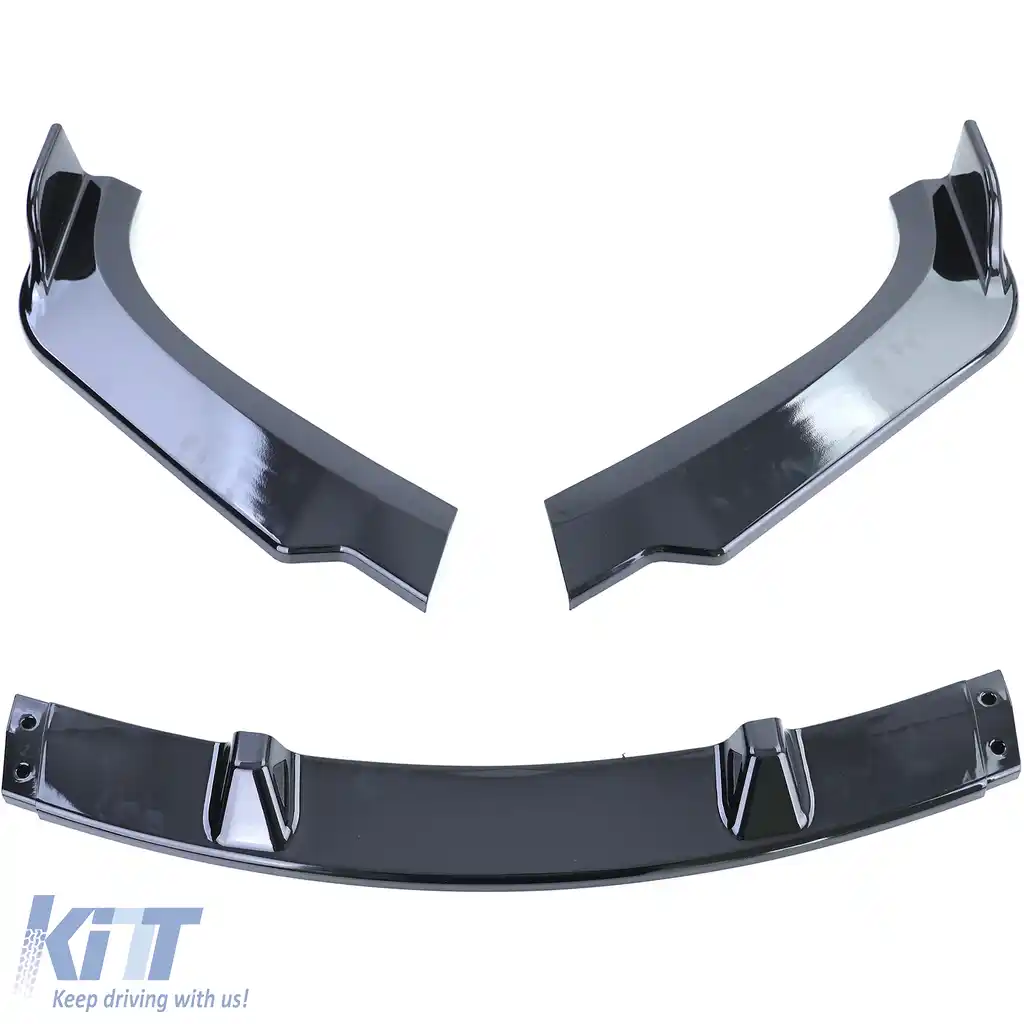 Spoiler frontal lip bumper negru lucios, potrivit pentru BMW Seria 3 E90 E91 2008-2013-image-6196922