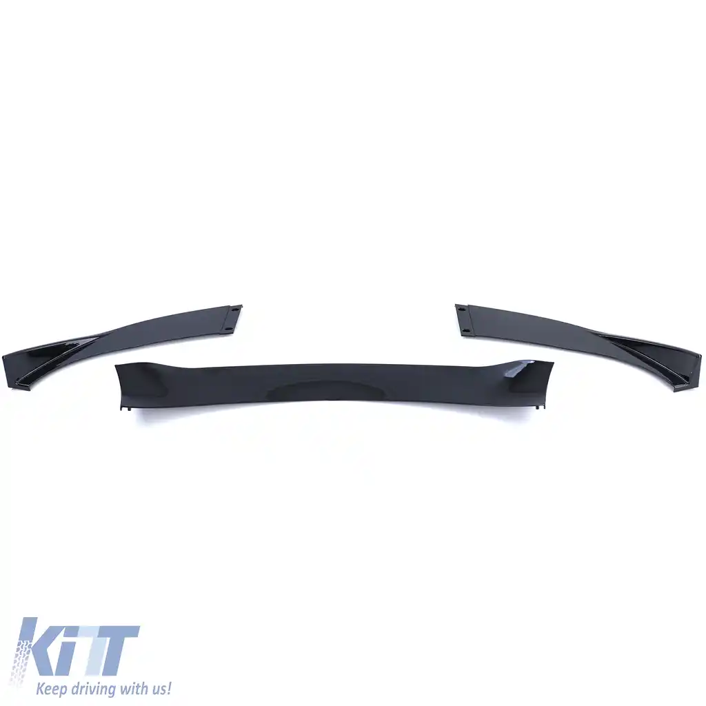 Spoiler frontal lip bumper negru lucios, potrivit pentru BMW Seria 5 E60 E61 2007-2009-image-6206351