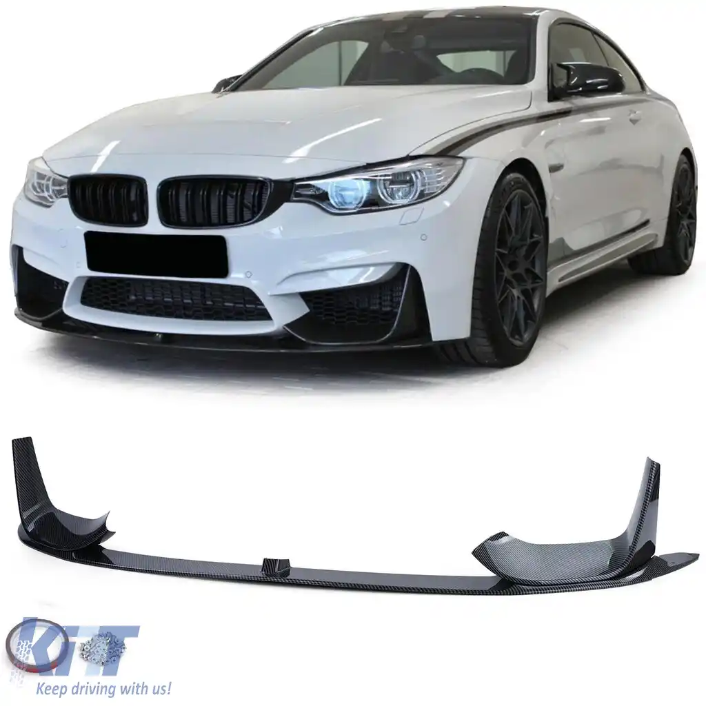 Spoiler frontal lip din carbon cu aspect de performanță, potrivit pentru BMW M3 F80 M4 F82 F83