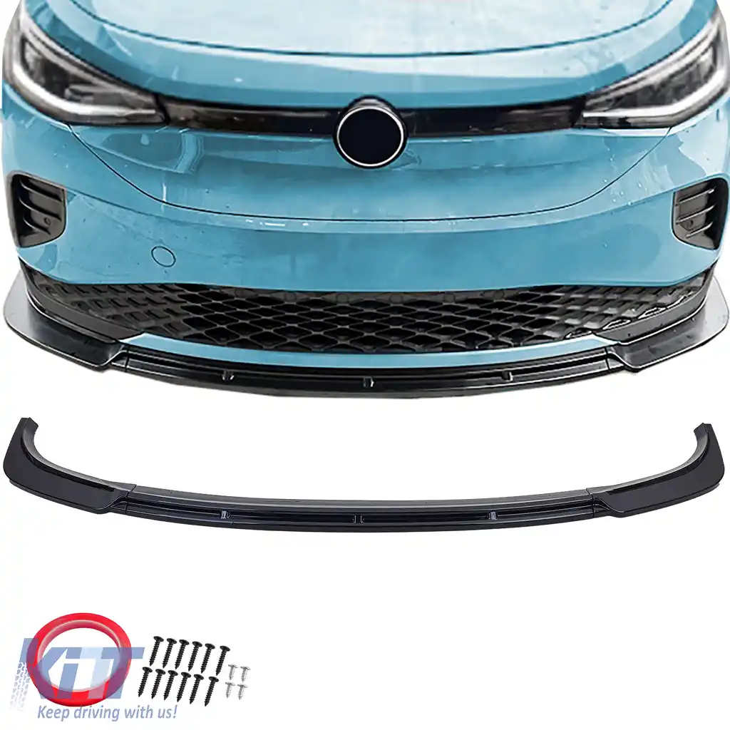 Spoiler frontal lip gloss negru potrivit pentru VW ID.4