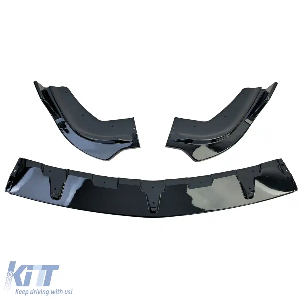 Spoiler frontal lip gloss negru potrivit pentru Mercedes Sprinter W906 facelift 2013-2018-image-6208381