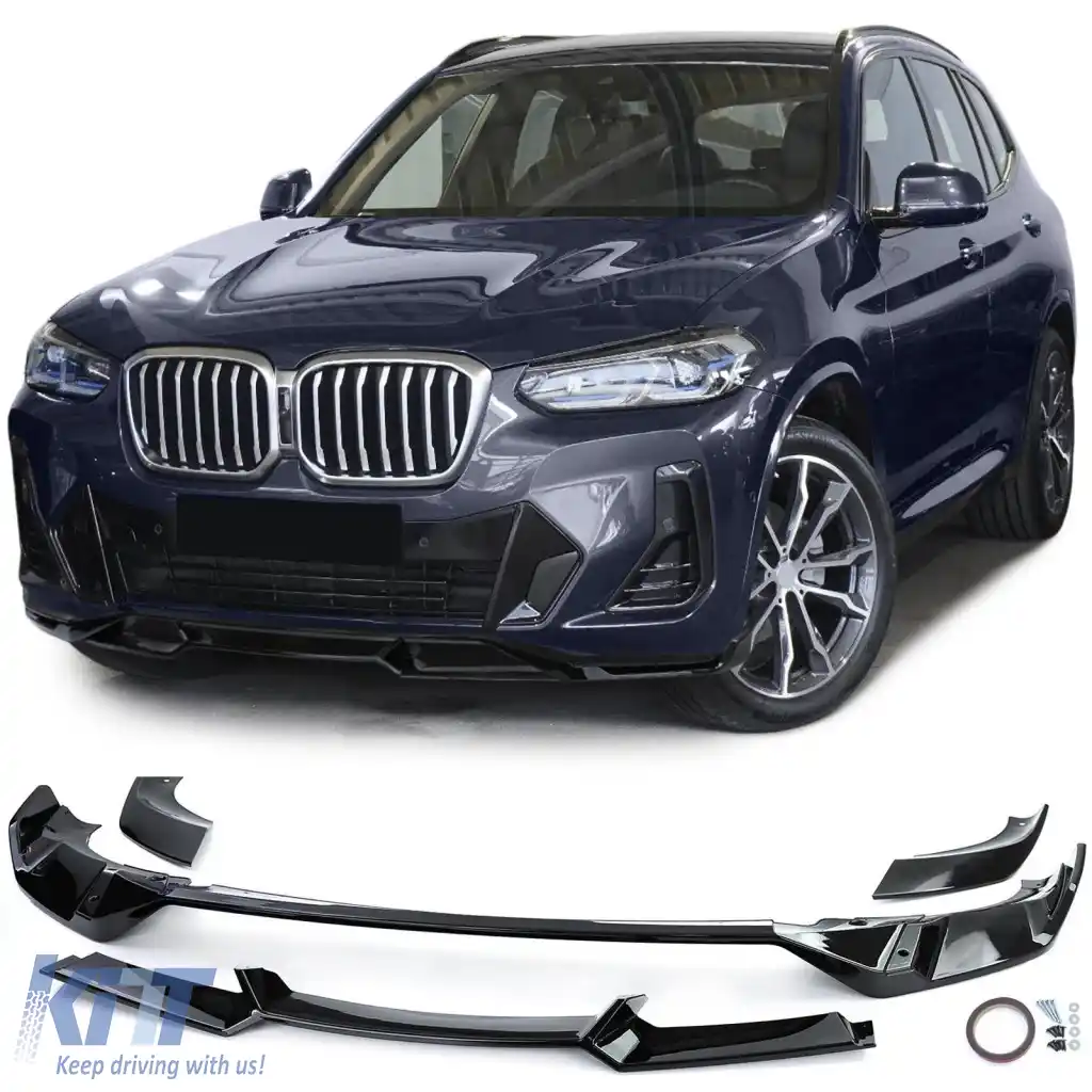 Spoiler frontal lip New Performance negru lucios potrivit pentru BMW X3 G01 din 21