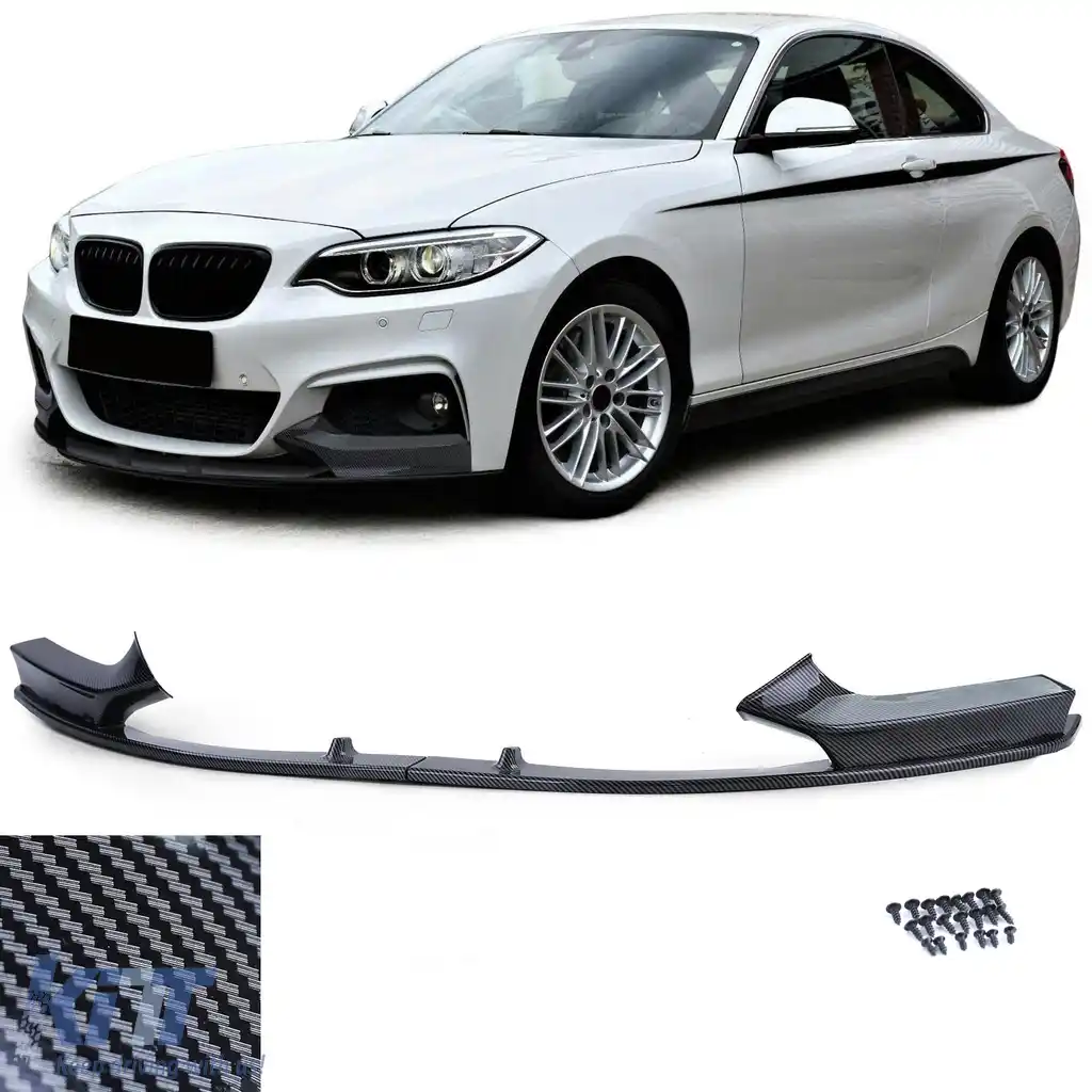 Spoiler frontal lipă performanță aspect carbon, potrivit pentru BMW Seria 2 F22 F23 2012-2021