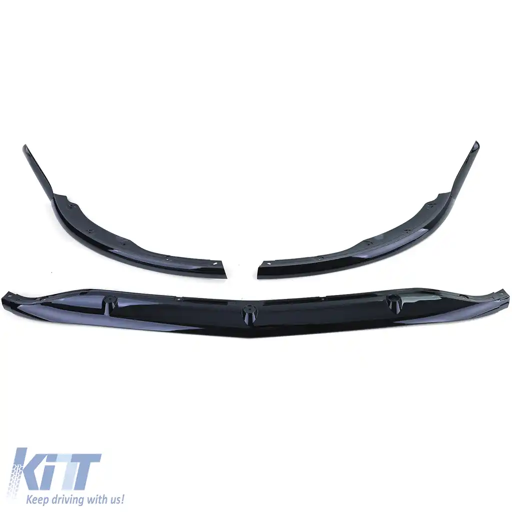 Spoiler frontal lip sport look negru lucios, potrivit pentru Mercedes C W205 S205 14-21-image-6203887