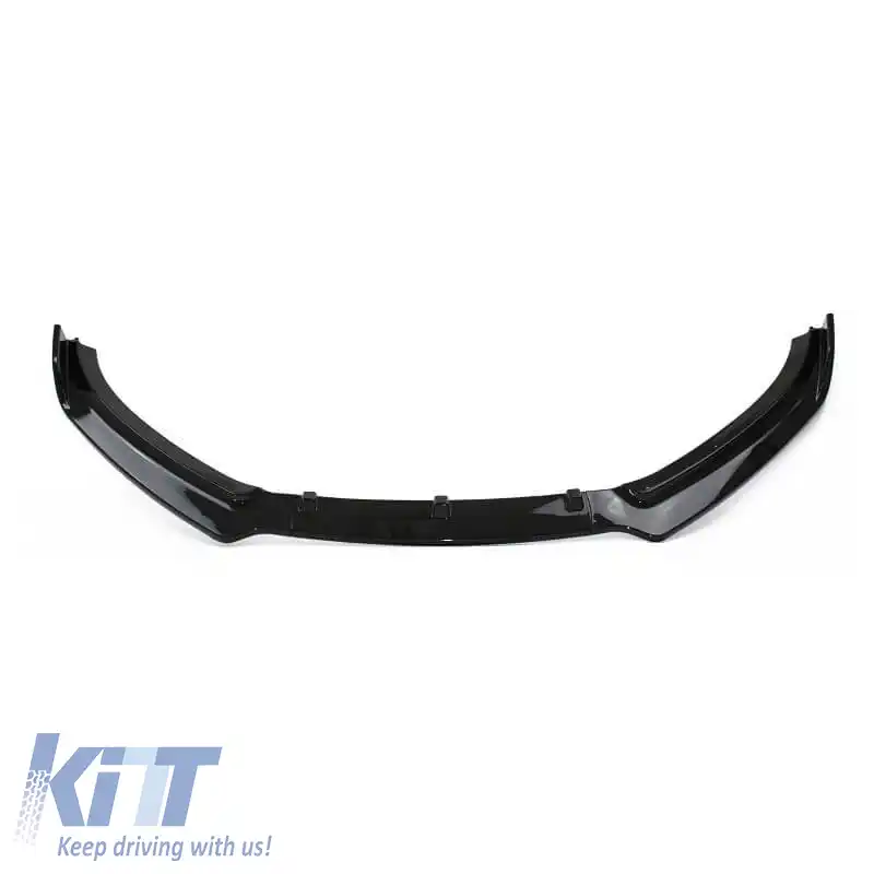 Spoiler frontal potrivit pentru Audi A4 B8 11-15 Facelift Negru lucios 3 buc-image-6306472