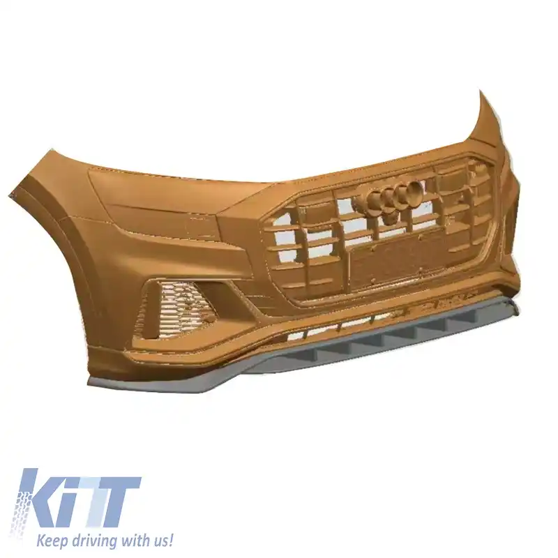 Spoiler frontal potrivit pentru Audi Q8 S-Line (2018-2023) Negru lucios 4 buc-image-6314034