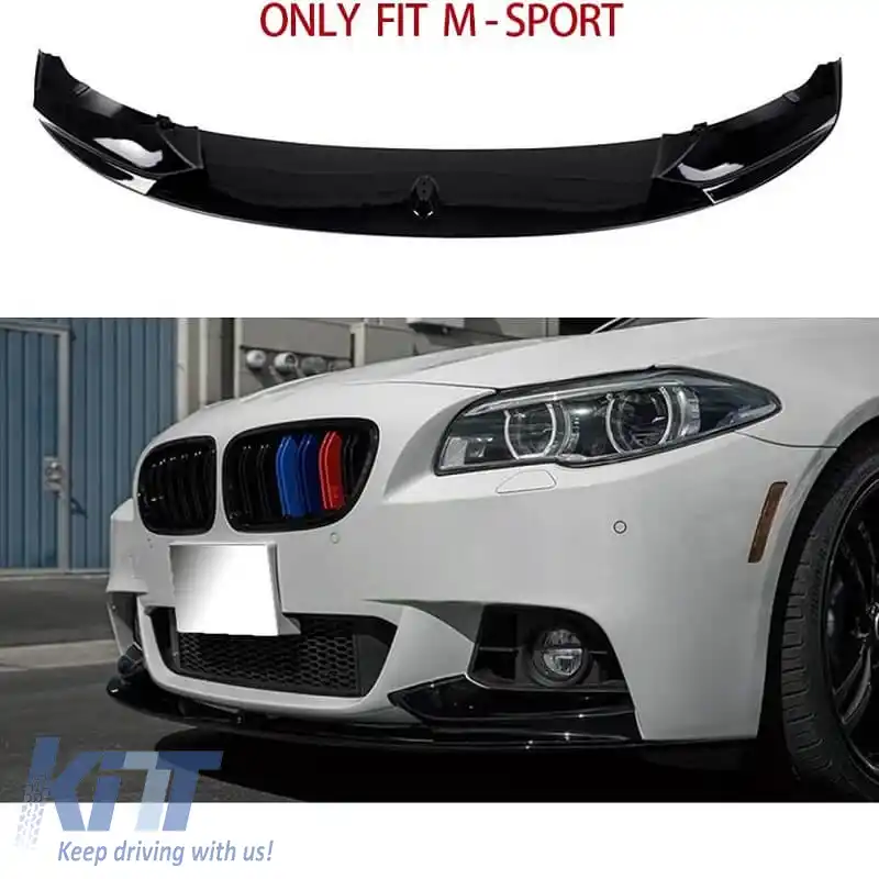 Spoiler frontal potrivit pentru BMW 5 F10 / F11 2010-2013 M-Tech din plastic ABS, 1 bucată-image-6325813