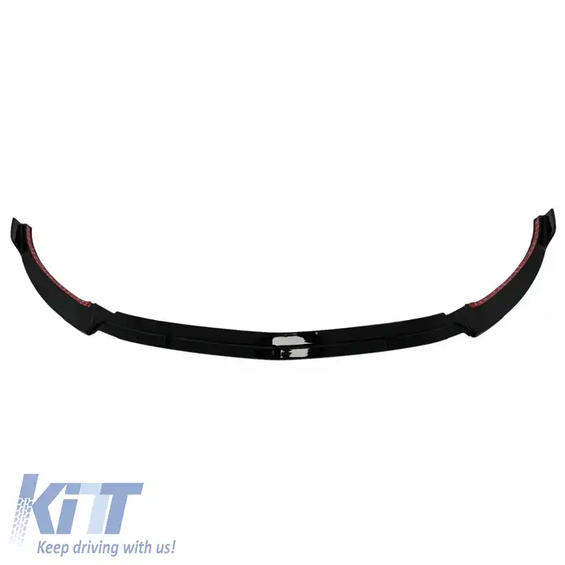 Spoiler frontal potrivit pentru Mercedes-Benz E-Class W213 S213 C238 A238 Facelift (2020-Prezent) Linie de Design A Negru Lucios 3 Piese-image-6313870