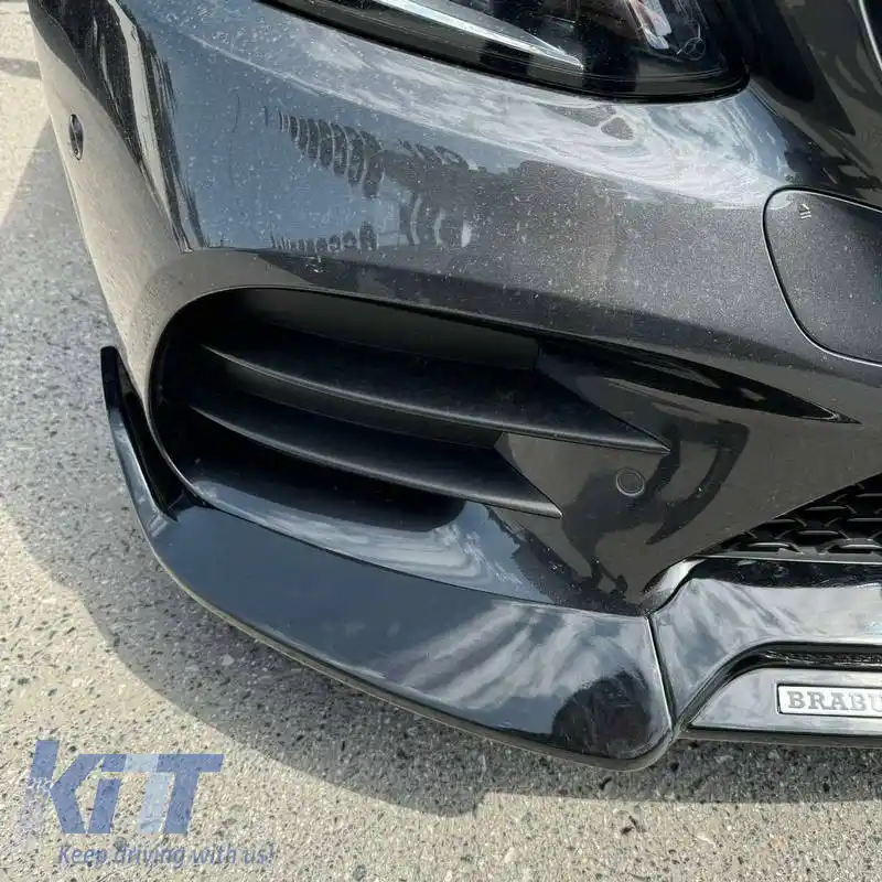 Spoiler frontal potrivit pentru Mercedes-Benz C-Class C205 / W205 Facelift 19-21 A Design Line Glossy Black Brabus Look 3 piese-image-6329295