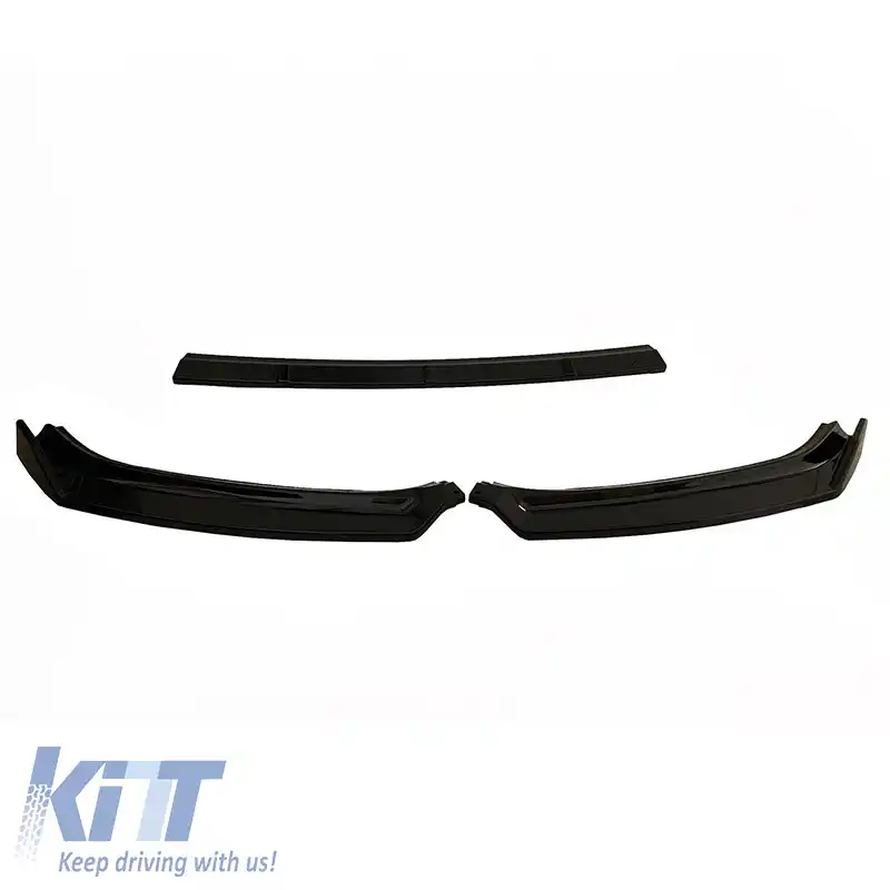 Spoiler frontal potrivit pentru VW Golf VII (7.5) 17-20 Bumper Standard Culoare Neagră Din Plastic Abs 3 Piese-image-6308231