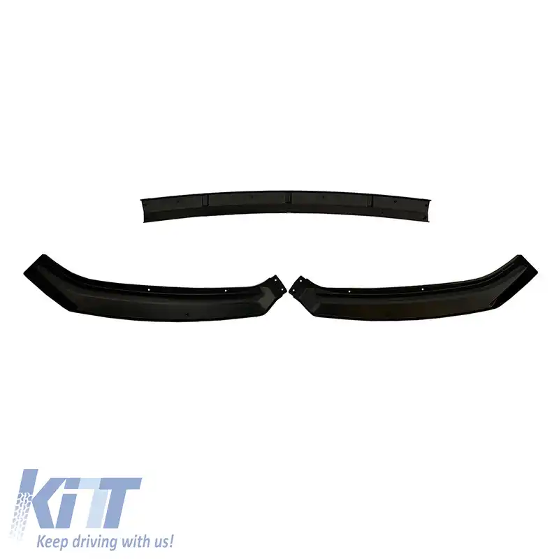 Spoiler frontal potrivit pentru VW Golf VII (7.5) 17-20 Bumper Standard Culoare Neagră Fabricat din Plastic ABS 3 Piese-image-6309309